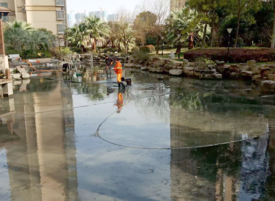 台安景观池淤泥清理